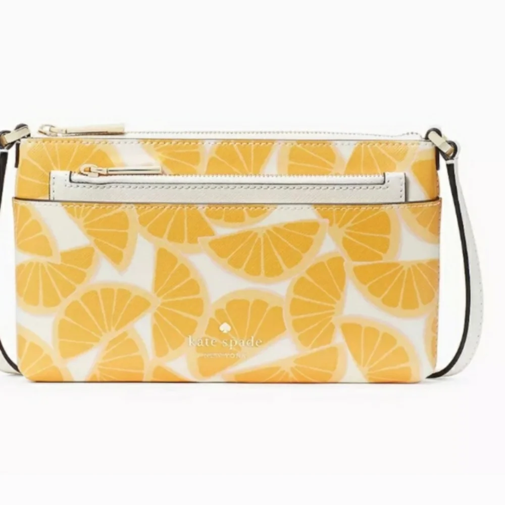 Kate Spade Sadie Orange Slice Printed Mini‎ Crossbody Bag.